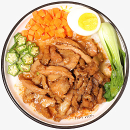 酱汁叉烧肉套餐饭png免抠素材_新图网 https://ixintu.com 套餐饭 美食 传统美食 餐饮美食