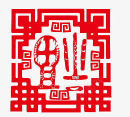 虎年红色剪纸风喜庆新年福字png免抠素材_新图网 https://ixintu.com 虎年 红色剪纸风 喜庆新年 福字