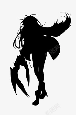 少女黑色哈腰剪影png免抠素材_新图网 https://ixintu.com 少女 黑色 剪影 阴影