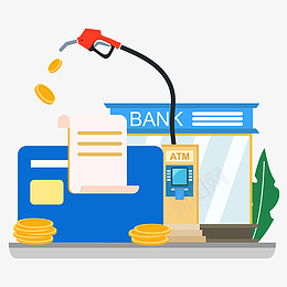 银行卡金融加油站矢量图png免抠素材_新图网 https://ixintu.com 加油站 银行卡 帐单 金币 金融 银行