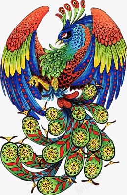 愤怒的五彩孔雀png免抠素材_新图网 https://ixintu.com 孔雀 五彩 愤怒 展翅 唯美