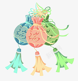 彩色端午节福袋png免抠素材_新图网 https://ixintu.com 彩色 端午节 福袋 手绘