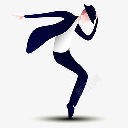 脚尖站立跳舞男孩png免抠素材_新图网 https://ixintu.com 太空舞步 经典动作 脚尖站立 舞蹈 跳舞