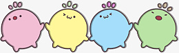 可爱小鸟四只小鸡png免抠素材_新图网 https://ixintu.com 可爱 小鸡 小鸟 卡通 PNG