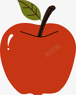 单独的红苹果psd免抠素材_新图网 https://ixintu.com 苹果 免扣 干净 单独