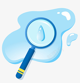 水质检测测试png免抠素材_新图网 https://ixintu.com 环境污染 放大镜 水检测 水污染 水监测 水质 环保 环境 环评