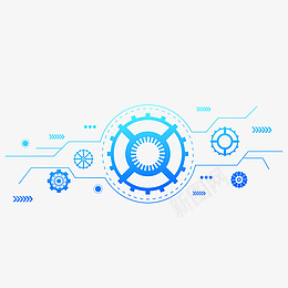 渐变科技齿轮png免抠素材_新图网 https://ixintu.com 人工智能 漂浮圆圈 装饰齿轮 电商 科技 齿轮