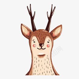 手绘卡通小鹿插画png免抠素材_新图网 https://ixintu.com 手绘 卡通 小鹿 插画