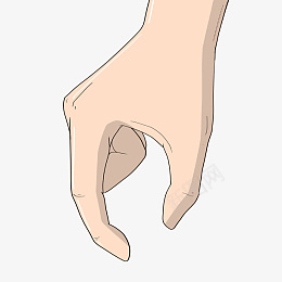 手绘手指手势插画png免抠素材_新图网 https://ixintu.com 手绘手势插画 抓东西手势 上色的手 卡通手势 手指手势 手绘手指