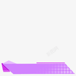 紫色炫酷标题框素材