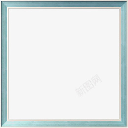 天蓝色儿童相框画框png免抠素材_新图网 https://ixintu.com 清新 天蓝 相框 画框