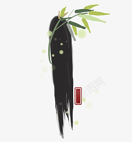 竹子中国风墨痕文字框png免抠素材_新图网 https://ixintu.com 中国风文本框 古风文字框 竹子文字框 竹子标题框 中国风 古风 墨迹 春天 水墨 竹叶 竹子