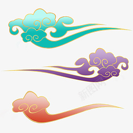 祥云图案国潮元素psd_新图网 https://ixintu.com 祥云 矢量图 国潮 祥云图案