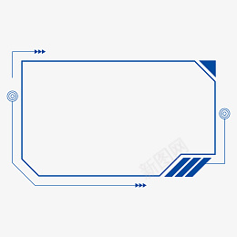 现代蓝色科技边框腾png免抠素材_新图网 https://ixintu.com 科技边框 简约时尚 蓝色科技 科技蓝 大气 科技 设计 高端 框