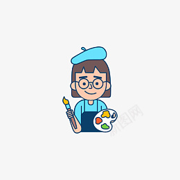 人物色彩美术png免抠素材_新图网 https://ixintu.com 人物 色彩 美术 画笔