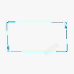 蓝色科技边框png免抠素材_新图网 https://ixintu.com nbsp蓝色框框 蓝色科幻 框框 矩形 科技 简约 边框 框