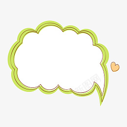 绿色的云形对话框png免抠素材_新图网 https://ixintu.com 绿色的 云形 对话 框