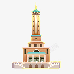 卡通建筑素材背景png免抠素材_新图网 https://ixintu.com 卡通房屋 古建筑 小房子 活动素材 建筑物