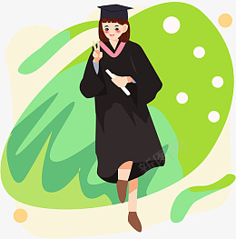 原创元素毕业季女孩png免抠素材_新图网 https://ixintu.com 原创 元素 毕业季 女孩