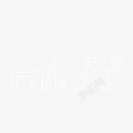 简约线条商务城市香港场景png免抠素材_新图网 https://ixintu.com 可爱 商务 场景 夜景 大楼 线稿 香港 高楼