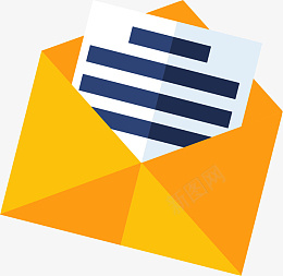卡通金色信封png免抠素材_新图网 https://ixintu.com 卡通可爱 信封 邮件 送信 扁平化 矢量图案