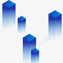 蓝色的科技方柱插画png免抠素材_新图网 https://ixintu.com 商务工作 投资理财 现代商务 电子商务 科技办公 金融办公 方柱 柱子 科技 蓝色 金融
