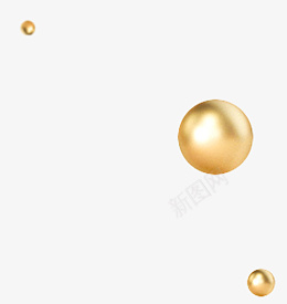 金色球悬浮免抠png免抠素材_新图网 https://ixintu.com 金色 球 悬浮 免抠