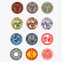 龙凤图标iconai免抠素材_新图网 https://ixintu.com 龙 凤 中国龙 凤凰 龙凤