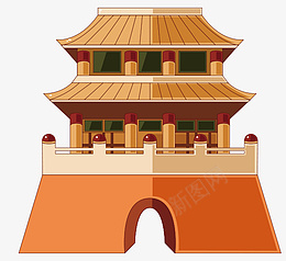中国风传统城楼建筑国潮psd免抠素材_新图网 https://ixintu.com 中国风 传统 城楼 建筑 国潮