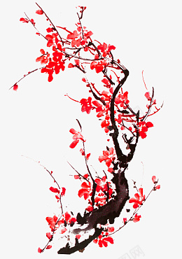 一支红梅素材png免抠素材_新图网 https://ixintu.com 一支红梅 梅花 腊梅 花朵
