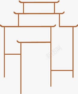 房子简笔画房子eps免抠素材_新图网 https://ixintu.com 古代房子 简笔画素材 古代 线条