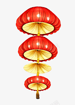 春节喜庆的多层灯笼psd免抠素材_新图网 https://ixintu.com 红色 多层 春节 喜庆