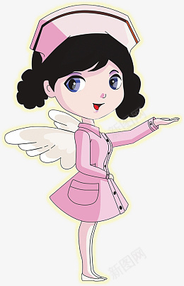 卡通护士小美女png免抠素材_新图网 https://ixintu.com 卡通护士 小美女 天使 粉红护士