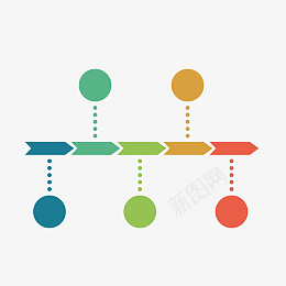 箭头几何时间轴悠png免抠素材_新图网 https://ixintu.com 颜色可编辑 简约几何 PPT 时间线 时间轴 矢量