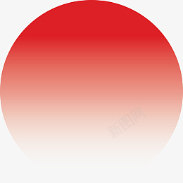 红色太阳半透明元素图标