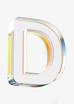 立体水晶透明金边字母Dpng免抠素材_新图网 https://ixintu.com 水晶 透明 立体字母 金边字母