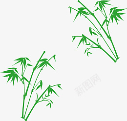 翠绿矢量竹子ai免抠素材_新图网 https://ixintu.com 绿色 竹子 竹叶 植物