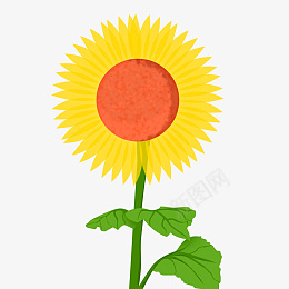 绿色插画夏天向日葵psd免抠素材_新图网 https://ixintu.com 绿色 插画 夏天 向日葵