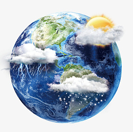 带天气的地球png免抠素材_新图网 https://ixintu.com 地球 天气 气象 晴天