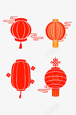 中国风新年装饰元素灯笼3png免抠素材_新图网 https://ixintu.com 中国风 新年 装饰 元素