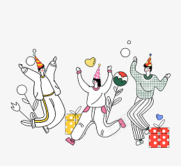 手绘卡通生日蛋糕庆典插画png免抠素材_新图网 https://ixintu.com 生日帽 礼物盒 庆祝 手绘 生日 线条 蛋糕 蜡烛 粉