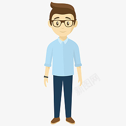 戴眼镜的商务人士png免抠素材_新图网 https://ixintu.com 卡通手绘男士 上班族 眼睛男 衬衫男 上班 人士 办公 商务 男人