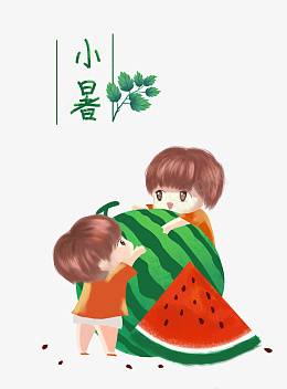 夏日西瓜吃瓜小暑png免抠素材_新图网 https://ixintu.com 夏日 西瓜 吃瓜 小暑