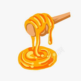 手绘美味蜂蜜画布png免抠素材_新图网 https://ixintu.com 甜品点心 营养食品 食物原料 餐饮美食 蜂产品 蜂王浆 糖浆 蜂蜜 蜜糖 食品