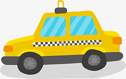 黄色出租车轿车png免抠素材_新图网 https://ixintu.com 出租车 汽车 黄色车 小汽车