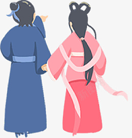 手绘鹊桥相会七夕素材png免抠素材_新图网 https://ixintu.com 手绘 鹊桥相会 七夕 素材