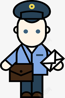 邮递员人物矢量图ai免抠素材_新图网 https://ixintu.com 邮递员 人物 矢量图