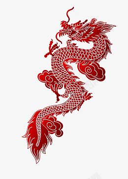 中国龙矢量装饰psd免抠素材_新图网 https://ixintu.com 中国风 中国龙 红色 龙腾 飞龙 龙纹