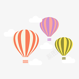 卡通插画白云热气球png免抠素材_新图网 https://ixintu.com 漂浮的白云 可爱云朵 免抠图 矢量图 云彩 天空 美好