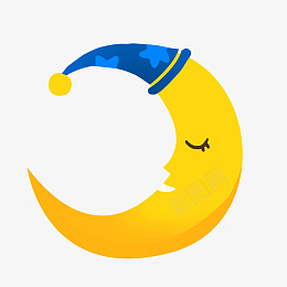 弯月卡通月亮睡觉png免抠素材_新图网 https://ixintu.com 卡通手绘 卡通月亮 手绘图案 免抠图 创意 夜晚 夜空 弯月 月亮 月牙 简约